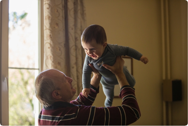 Man holding child