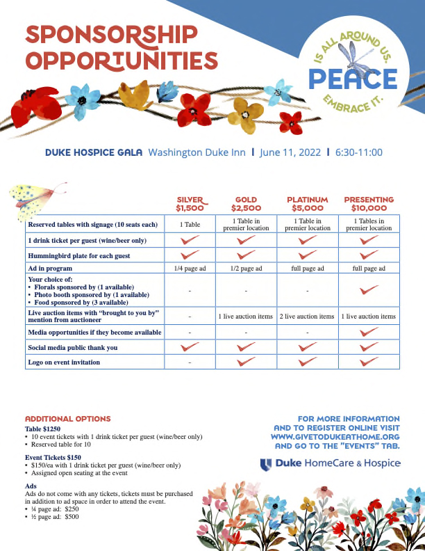 sponsorship opportunities