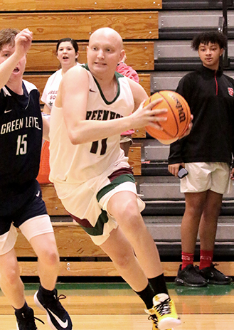 Tyler playing basketball